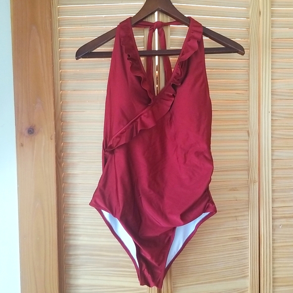 Burgundy Bathing Suit - Picture 1 of 4